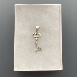 Sterling Silver Skeleton Key 🔑 Pendant Charm
